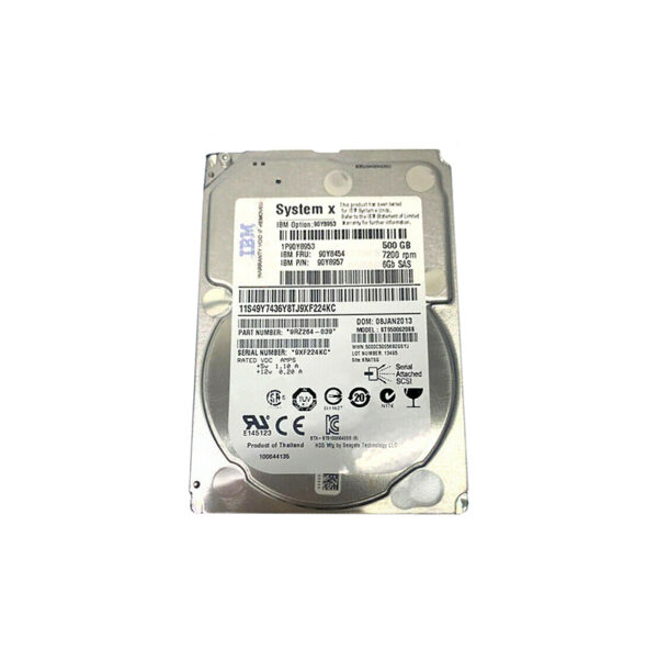 90Y8957 - IBM 500GB 7200RPM SAS 6GB/s 2.5-inch SFF G2 Hot Swapable Hard Drive with Tray