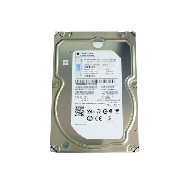 98Y3195 - IBM 2TB 7200RPM SAS 6Gb/s 128MB Cache 3.5-Inch Hard Drive