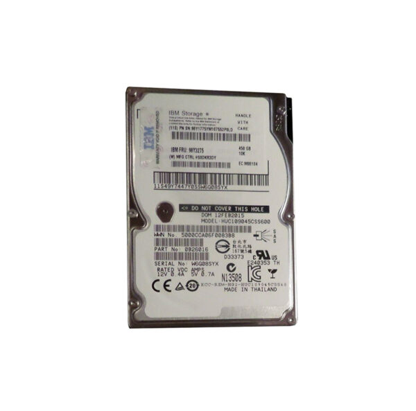 98Y3275 - IBM 450GB 10000RPM SAS 6Gb/s 16MB Cache 2.5-Inch Hard Drive with Tray for DS8000