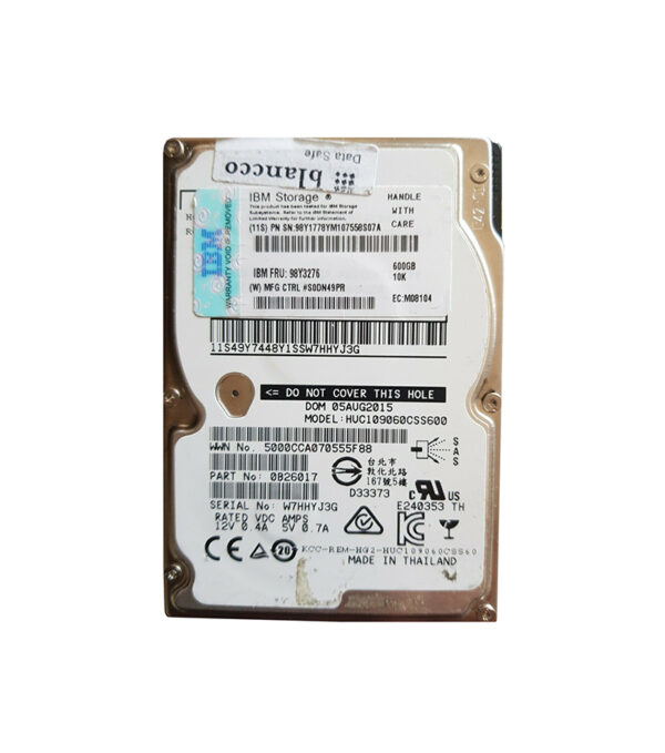 98Y3276 - IBM 600GB 10000RPM SAS 6Gb/s Hot Swappable 2.5-Inch Hard Drive