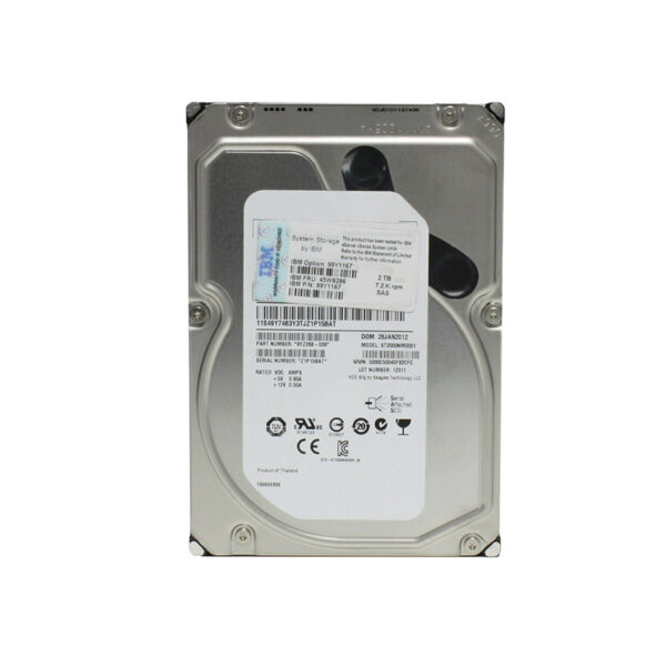 99Y1167 - IBM 2TB 7200RPM SAS 6Gb/s Hot Swappable 3.5-Inch Hard Drive with Tray