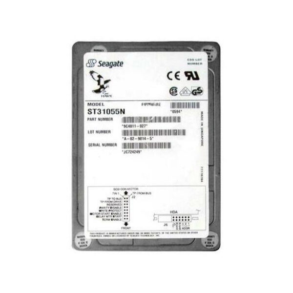 9C4011-027 - Seagate Hawk 2XL 1.05GB 5400RPM Ultra SCSI 50-Pin 512KB Cache (CE) 3.5-inch Hard Drive