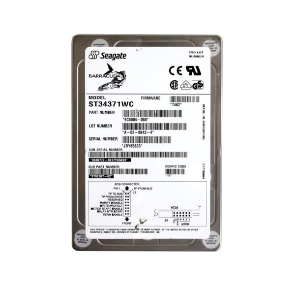 9C6004-050 - Seagate BarraCuda 4LP Series 4.35GB 7200RPM Wide Ultra SCSI 512KB Cache 80-Pin 3.5-Inch Hard Drive