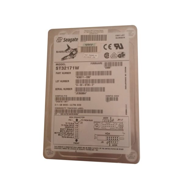 9C6011-030 - Seagate BarraCuda 4LP Series 2.1GB 7200RPM Wide Ultra SCSI 512KB Cache 68-Pin (CE) 3.5-Inch Hard Drive