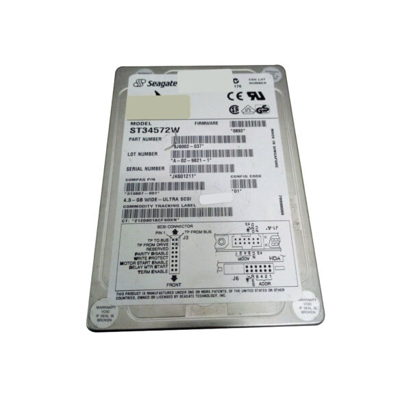 9J6002-037 - Seagate BarraCuda 4XL Series 4.5GB 7200RPM Wide Ultra SCSI 512KB Cache (CE) 68-Pin 3.5-Inch Hard Drive