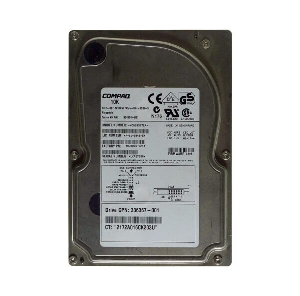 9J9006-024 - Seagate Cheetah 18 Series 18.2GB 10000RPM Wide Ultra2 SCSI 1MB Cache (CE) 80-Pin 3.5-Inch Hard Drive
