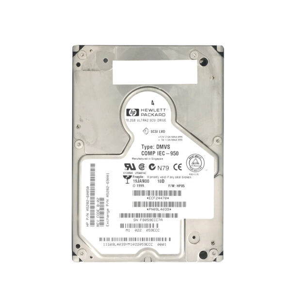A5282-69001 - HP 18.2GB 10000RPM Wide Ultra2 SCSI Hot Swappable LVD 80-Pin 3.5-Inch Hard Drive