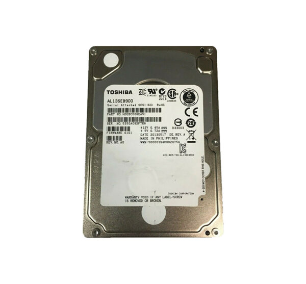 AL13SEB900 - Toshiba 900GB 10000RPM SAS 6Gb/s 64MB Cache 2.5-Inch Hard Drive
