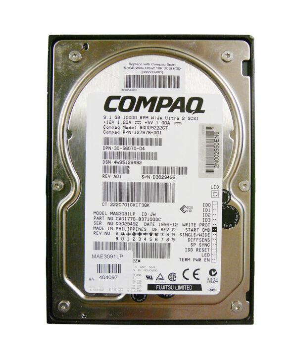 BD009222C7 - HP 9.1GB 10000RPM Ultra-2 Wide SCSI (LVD) 68-Pin 3.5-Inch Hard Drive