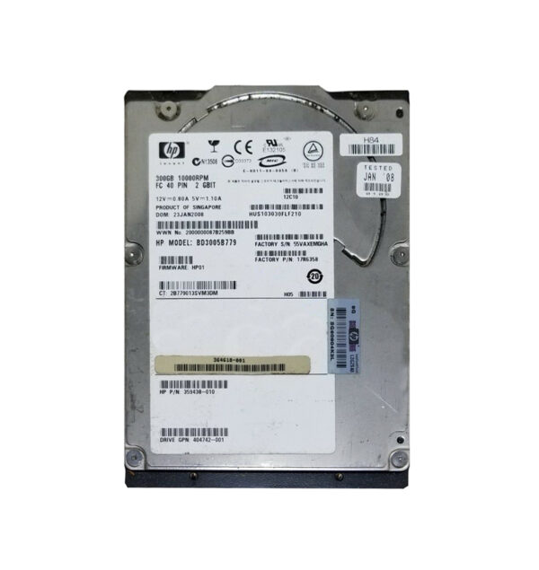 BD3005B779 - HP 300GB 10000RPM Fibre Channel 2Gb/s Hot-Swappable 40-Pin LVD 3.5-inch Hard Drive