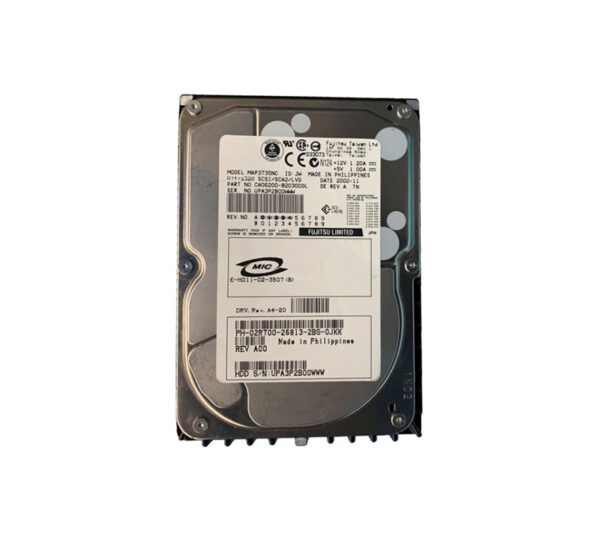 CA06200-B20300DL - Fujitsu 73GB 10000RPM Ultra320 SCSI 80-Pin Hot Swappable 3.5-Inch Hard Drive