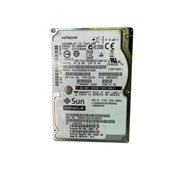 H109060SESUN600G - Sun 600GB 10000RPM SAS 6Gb/s 2.5-Inch Hard Drive for SPARC M9000 Server