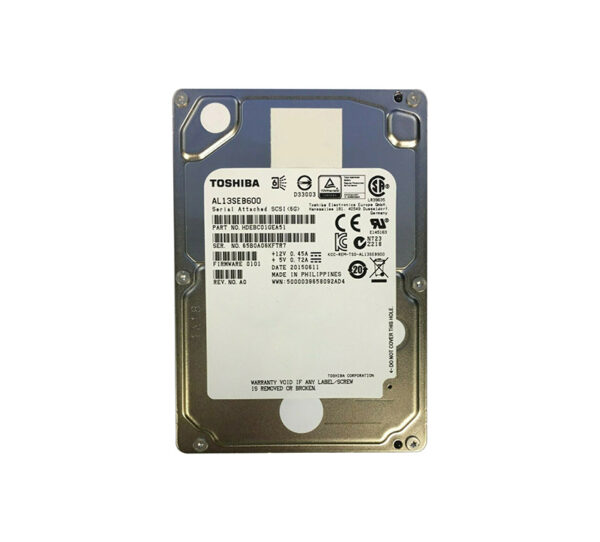HDEBC01GEA51 - Toshiba 600GB 10000RPM SAS 6Gb/s 64MB Cache 2.5-Inch Hard Drive