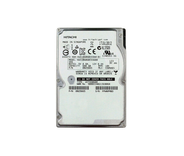 HUC106060CSS600 - HGST Ultrastar C10K600 Series 600GB 10000RPM SAS 6Gb/s 64MB Cache SFF 2.5-inch Enterprise Hard Drive