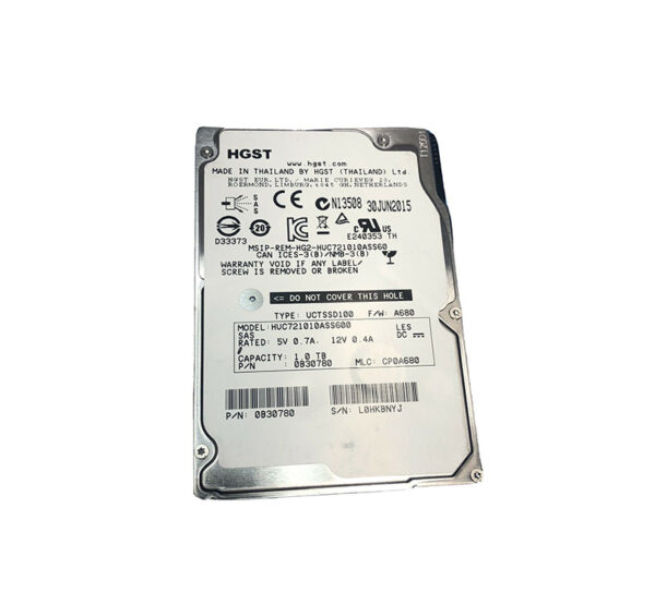 HUC721010ASS600 - HGST Ultrastar C7K1000 Series 1TB 7200RPM SAS 6Gb/s 64MB Cache (TCG Encryption) SSF 2.5-Inch Enterprise Hard Drive