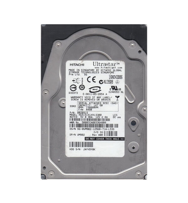 HUS151414VLS300 - Hitachi Ultrastar 15K147 Series 147GB 15000RPM SAS 3Gb/s 16MB Cache 3.5-inch Hard Drive