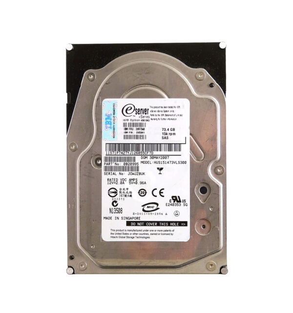HUS151473VLS300 - Hitachi Ultrastar 15K147 Series 73.4GB 15000RPM SAS 3Gb/s 16MB Cache 3.5-inch Hard Drive