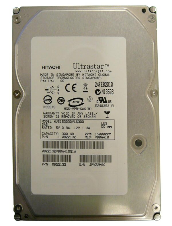 HUS153030VLS300 - Hitachi Ultrastar 15K300 Series 300GB 15000RPM SAS 3Gb/s 16MB Cache 512e 3.5-inch Enterprise Hard Drive