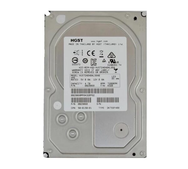 HUS724040ALS640 - HGST Ultrastar 7K4000 Series 4TB 7200RPM SAS 6Gb/s 64MB Cache 512n 3.5-inch Enterprise Hard Drive
