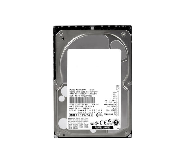 MAN3184MP - Fujitsu 18.4GB 10000RPM Ultra160 SCSI 68-Pin 8MB Cache 3.5-Inch Hard Drive