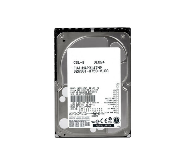 MAP3147NP - Fujitsu 147GB 10000RPM Ultra320 SCSI 68-Pin 8MB Cache 3.5-Inch Hard Drive