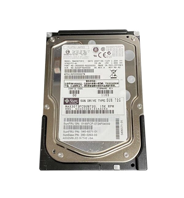 MAX3073FC - Fujitsu 73.5GB 15000RPM 2Gb/s Fibre Channel 8MB Cache 3.5-Inch Hard Drive