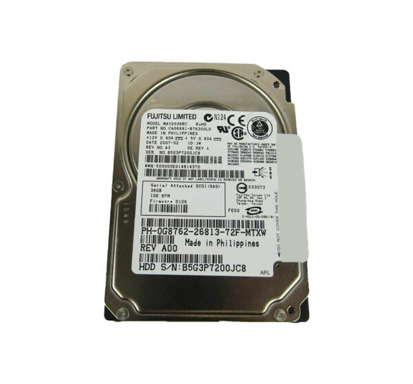 MAY2036RC - Fujitsu 36GB 10000RPM SAS 3Gb/s Hot-Pluggable 16MB Cache 2.5-Inch Hard Drive