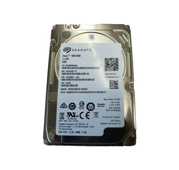 ST1200MM0009 - Seagate Enterprise Performance 10K.9 1.2TB 10000RPM SAS 12Gb/s 128MB Cache (512n) 2.5-Inch Hard Drive