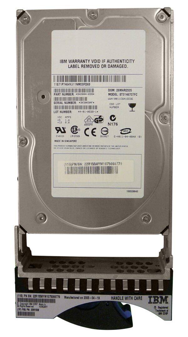 ST3146707FC - Seagate Cheetah 10K.7 Series 146.8GB 10000RPM Fibre Channel 2Gb/s 8MB Cache (CE) 3.5-Inch Hard Drive