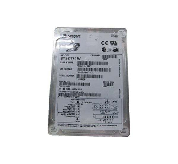 ST32171W - Seagate BarraCuda 4LP Series 2.1GB 7200RPM Wide Ultra SCSI 512KB Cache 68-Pin (CE) 3.5-Inch Hard Drive