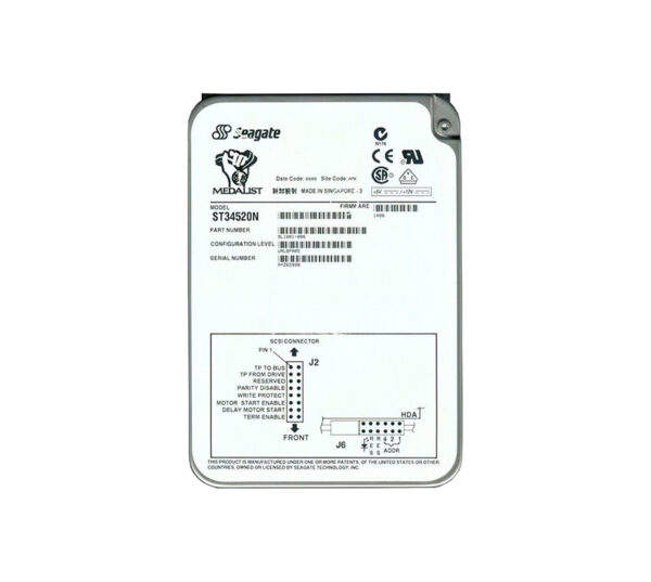 ST34520N - Seagate Medalist Pro 4.55GB 7200RPM Ultra SCSI 512KB Cache (CE) 50-Pin 3.5-Inch Hard Drive