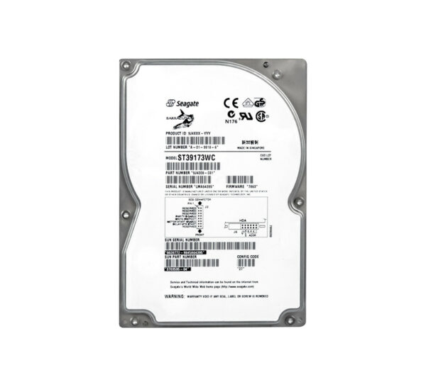 ST39173WC - Seagate BarraCuda 9.1GB 7200RPM Wide Ultra SCSI 512KB Cache (CE) 80-Pin 3.5-Inch Hard Drive