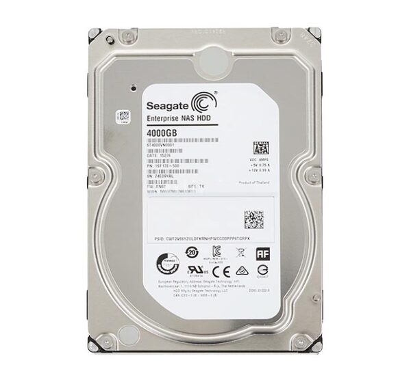 ST4000VN0001 - Seagate NAS HDD 4TB 7200RPM SATA 6Gb/s 128MB Cache (512e) 3.5-Inch Enterprise Hard Drive
