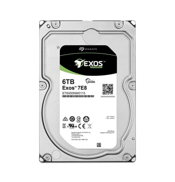 ST6000NM0115 - Seagate Exos 7E8 Series 6TB 7200RPM SATA 6Gb/s 256MB Cache (512e) 3.5-Inch Enterprise Hard Drive