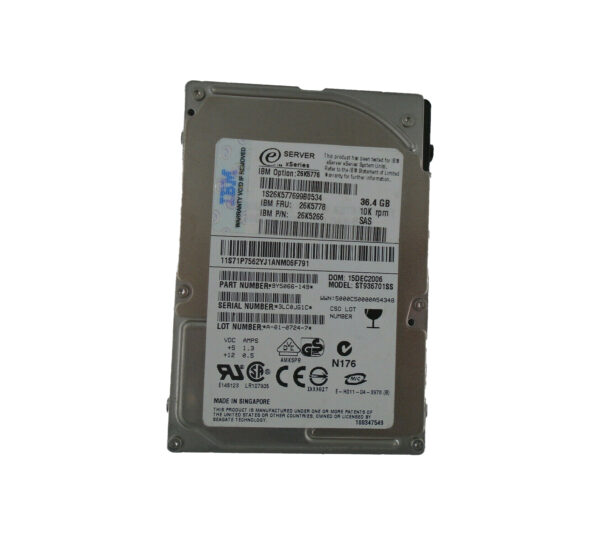 ST936701SS - Seagate Savvio 10K.1 Series 36.7GB 10000RPM SAS 3Gb/s 8MB Cache (512) 2.5-Inch Hard Drive