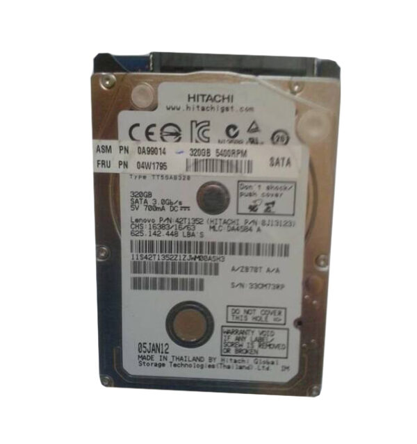 04W1795 - Lenovo 320GB 5400RPM SATA 3Gb/s 2.5-Inch Hard Drive for ThinkPad X130e