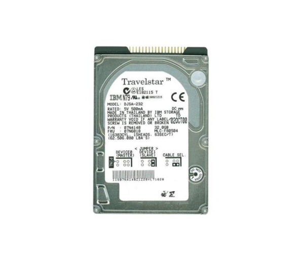 07N4148 - IBM Travelstar 32GH 32GB 5400RPM IDE Ultra ATA/66 (ATA-5) 2MB Cache 2.5-Inch Hard Drive