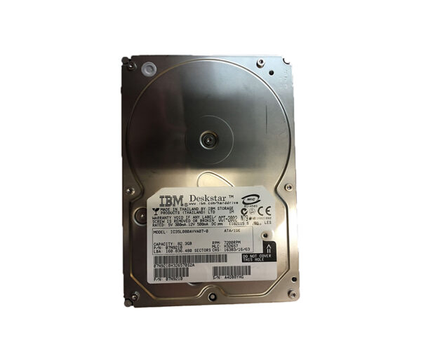 07N9210 - IBM Deskstar 120GXP 82.3GB 7200RPM IDE Ultra ATA/100 (ATA-6) 2MB Cache 3.5-Inch Hard Drive