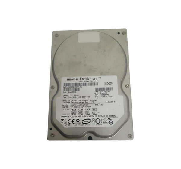 0A33996 - Hitachi Deskstar 7K160 Series 80GB 7200RPM IDE Ultra ATA/133 (ATA-7) 8MB Cache 3.5-inch Hard Drive