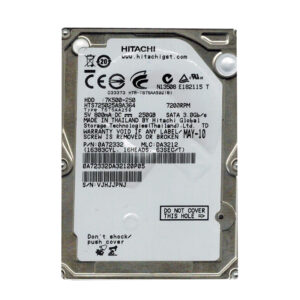 0A72332 - Hitachi Travelstar 7K500 Series 250GB 7200RPM SATA 3Gb/s 16MB Cache 512e 2.5-inch Hard Drive
