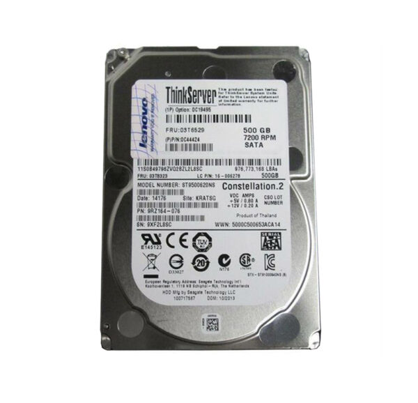 0C19495 - Lenovo 500GB 7200RPM SATA 6Gb/s Hot Swappable 64MB Cache 2.5-Inch Hard Drive for ThinkServer