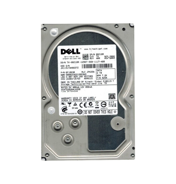 0F10630 - HGST Ultrastar A7K2000 Series 2TB 7200RPM SATA 3Gb/s 32MB Cache 512e 3.5-inch Enterprise Hard Drive