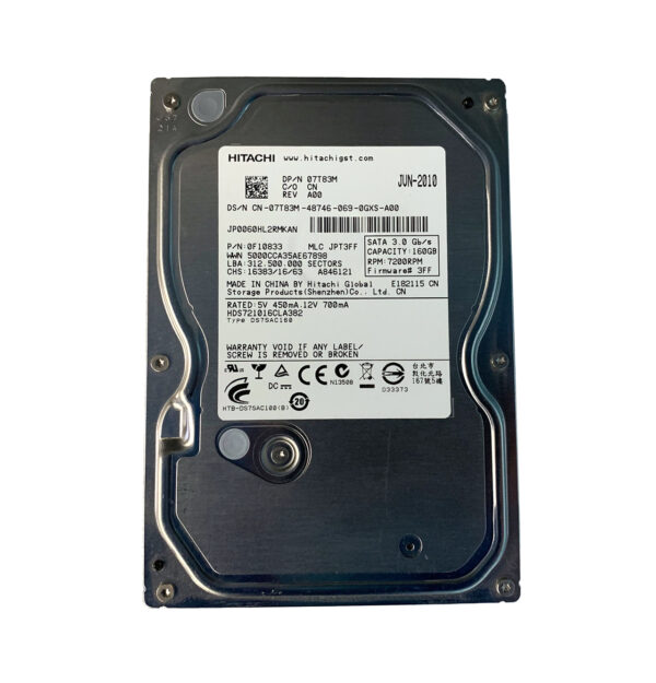0F10833 - HGST Deskstar 7K1000.C Series 160GB 7200RPM SATA 3Gb/s 8MB Cache 3.5-inch Hard Drive