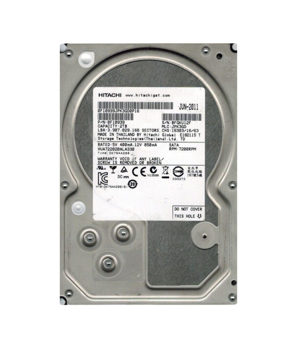 0F10939 - HGST Ultrastar A7K2000 Series 2TB 7200RPM SATA 3Gb/s 32MB Cache 512e 3.5-inch Enterprise Hard Drive