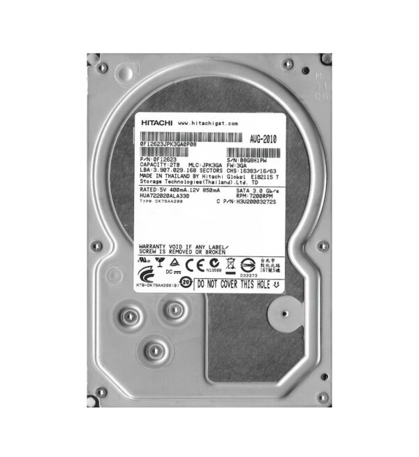 0F12623 - HGST Ultrastar A7K2000 Series 2TB 7200RPM SATA 3Gb/s 32MB Cache 512e 3.5-inch Enterprise Hard Drive