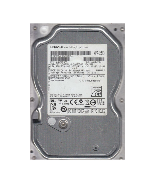 0F12955 - Hitachi Deskstar 5K1000 Series 1TB 5400RPM SATA 3Gb/s 8MB Cache 3.5-Inch Hard Drive
