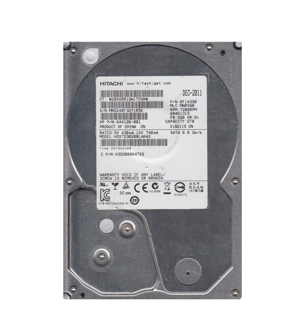 0F14390 - Hitachi Deskstar 7K3000 Series 2TB 7200RPM SATA 6Gb/s 64MB Cache (512) 3.5-inch Hard Drive