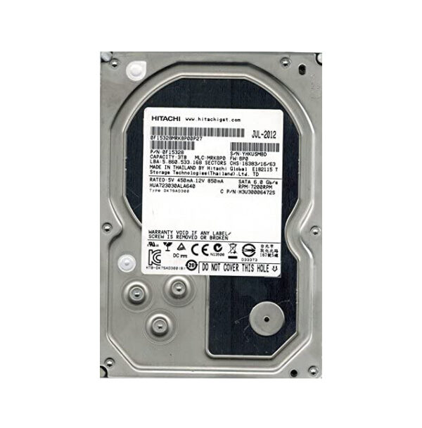 0F15328 - HGST Ultrastar 7K3000 Series 3TB 7200RPM SATA 6Gb/s 64MB Cache 512e 3.5-inch Enterprise Hard Drive