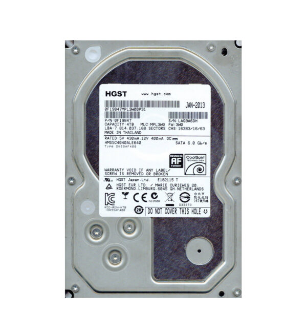 0F19847 - HGST MegaScale 4000 Series 4TB 5700RPM SATA 6Gb/s 64MB Cache 3.5-inch Hard Drive