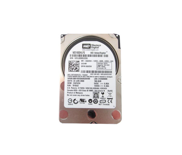 0G605H - Dell 160GB 10000RPM SATA 3Gb/s 16MB Cache 3.5-Inch Hard Drive